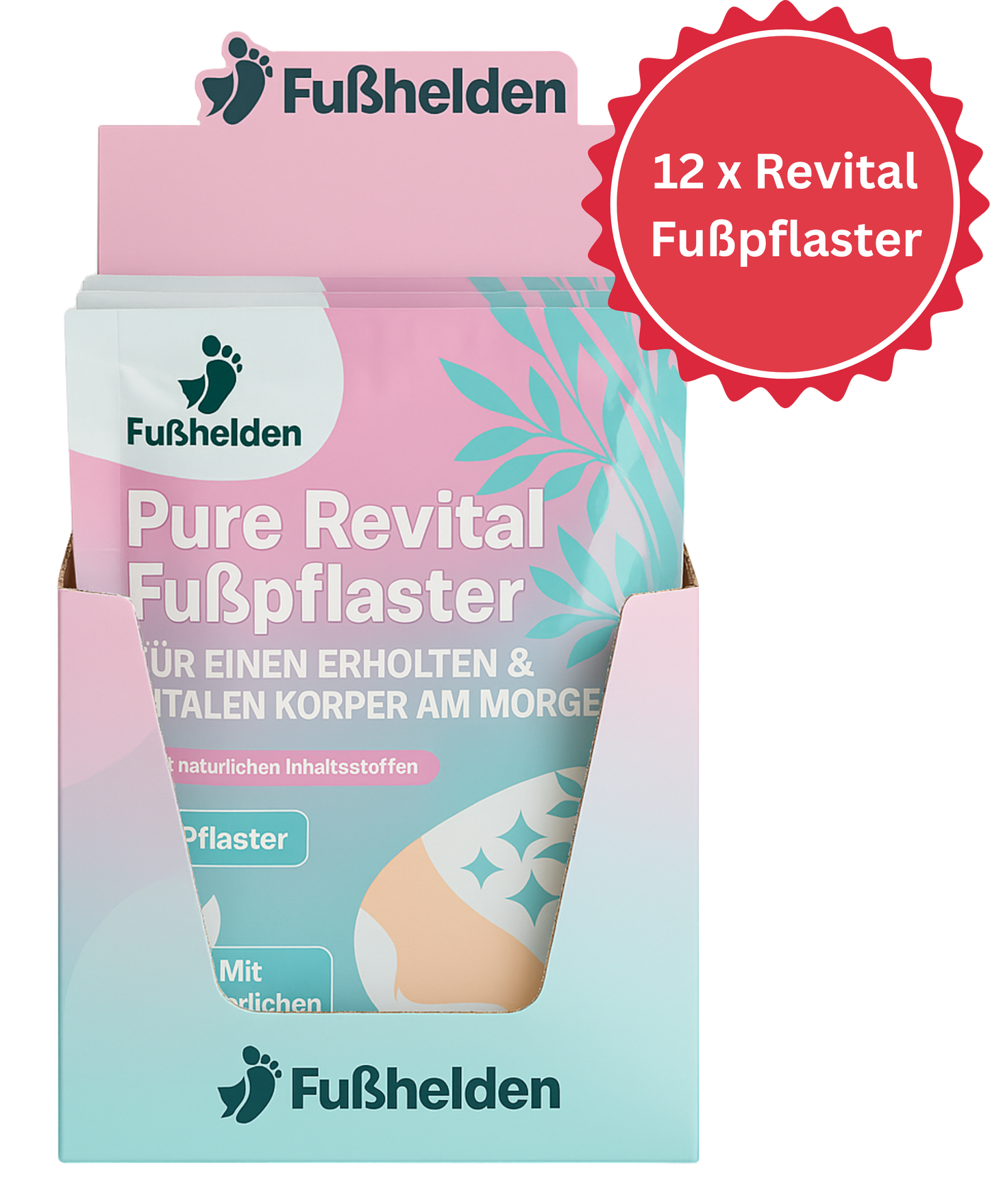 12er Tray Fußhelden® Pure Revital Fußpflaster
