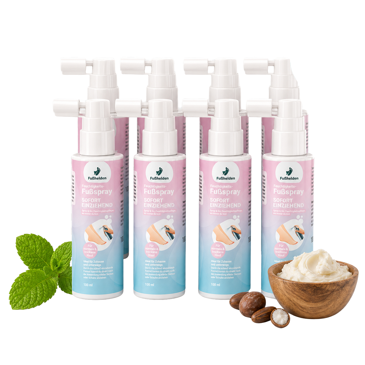 8er Pack Fußhelden® Feuchtigkeits-Fußspray