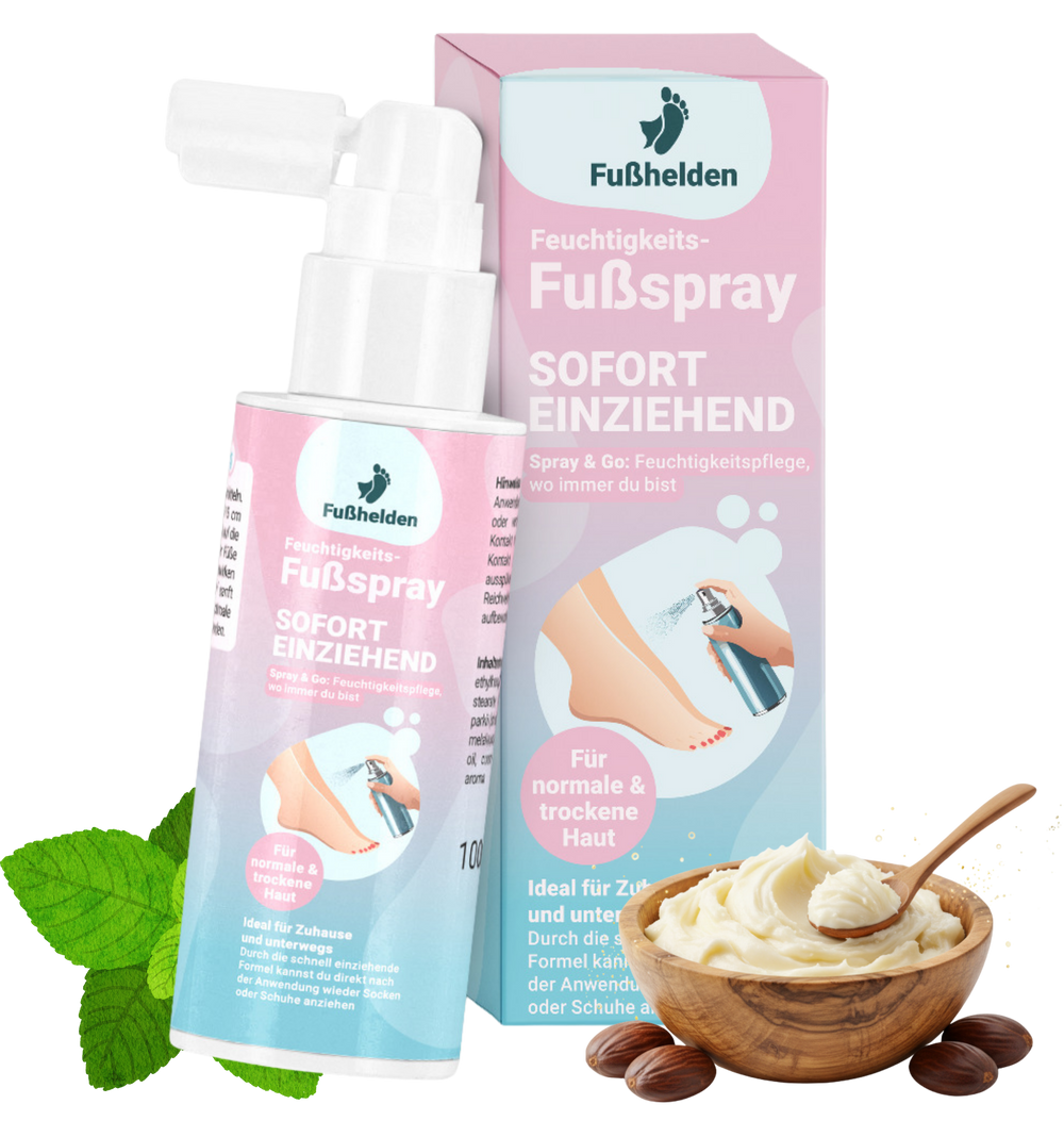 Pflegespray für geschmeidige Füße - mit Urea & Sheabutter
