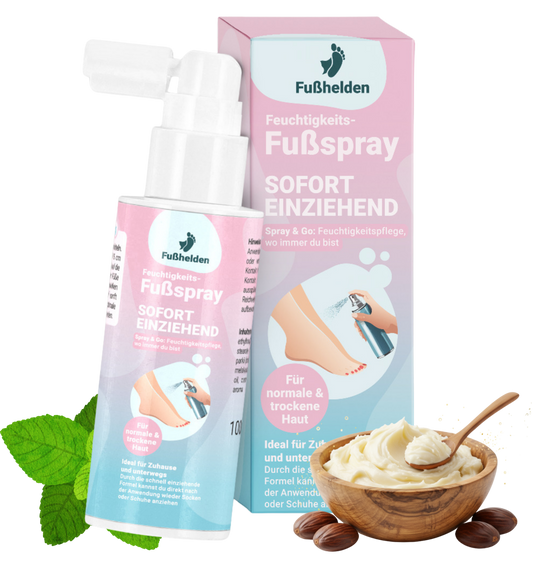 Pflegespray für geschmeidige Füße - mit Urea & Sheabutter