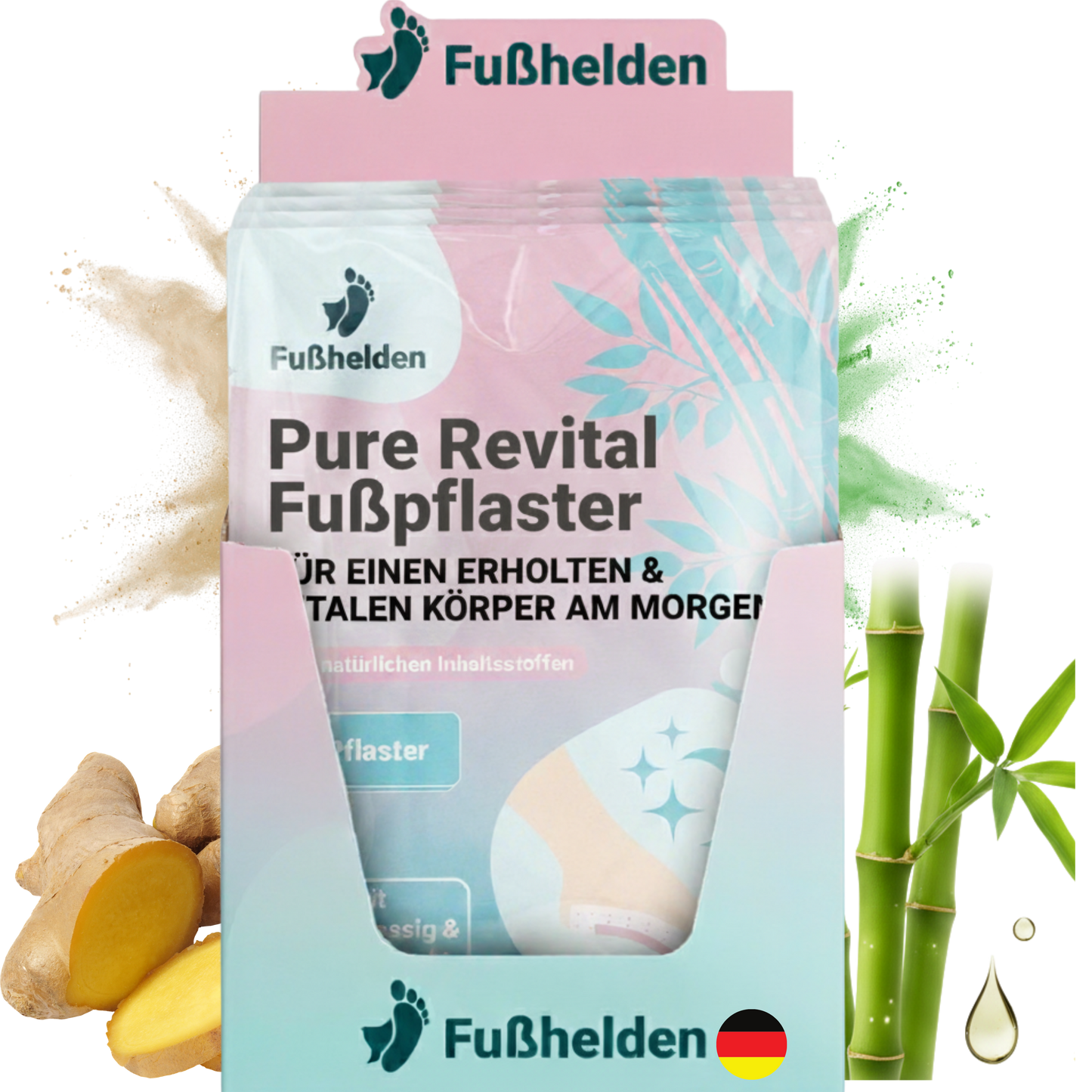 12er Tray á 2 x Fußhelden® Pure Revital Fußpflaster - 24 Pflaster