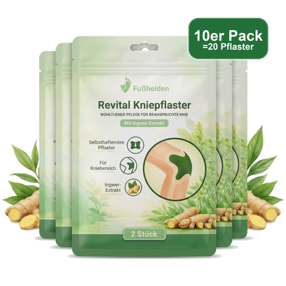 10er Pack - Fußhelden Revital Kniepflaster